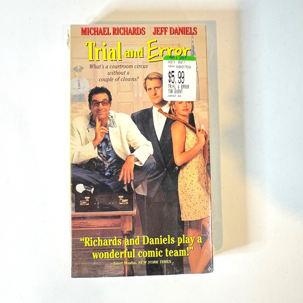 Trial and Error VHS 1997 Michael Richards Jeff Daniels New Sealed Movie